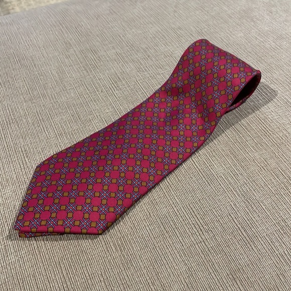 Hermes Geometric Silk Tie - Picture 4 of 4